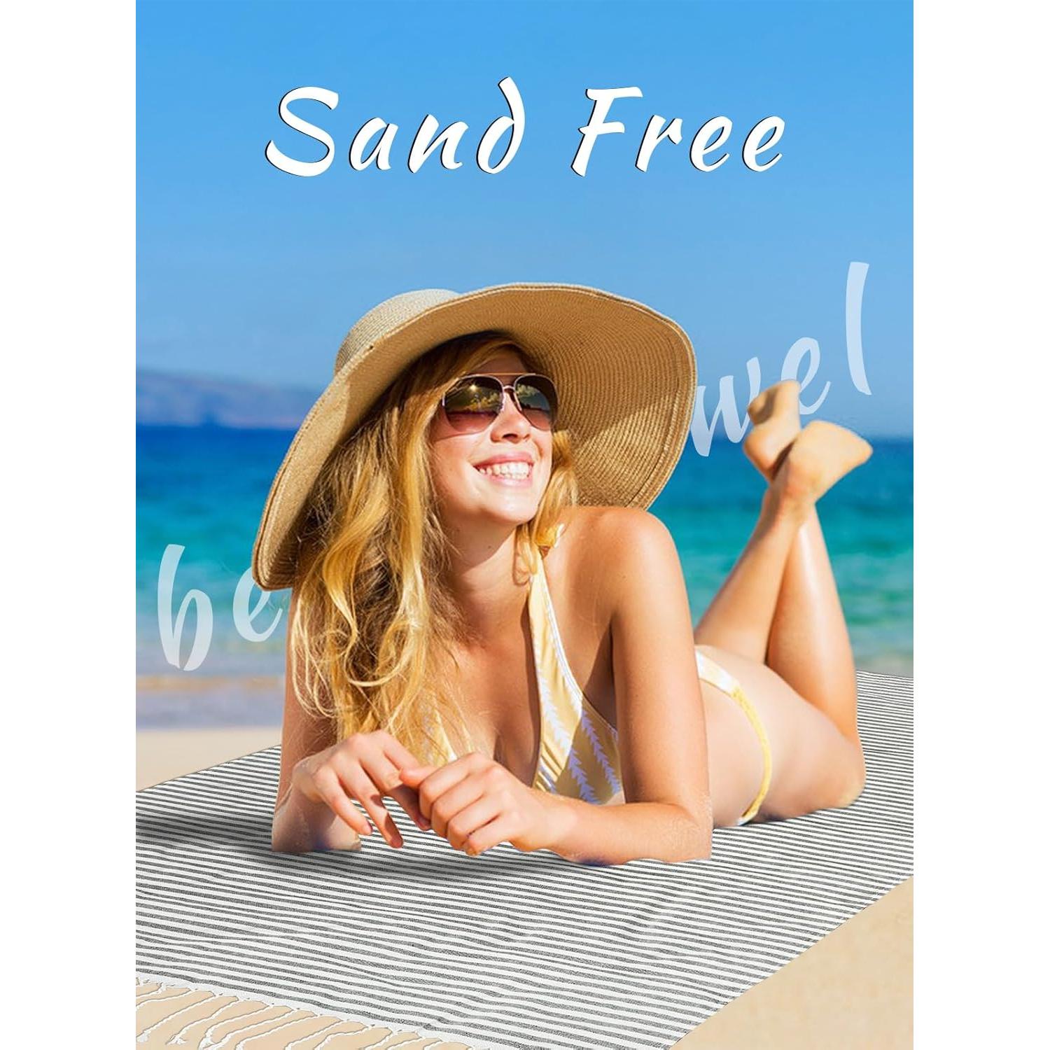 Toalla de Playa Turca Cabanana 180x100cm Algodón Secado Rápido