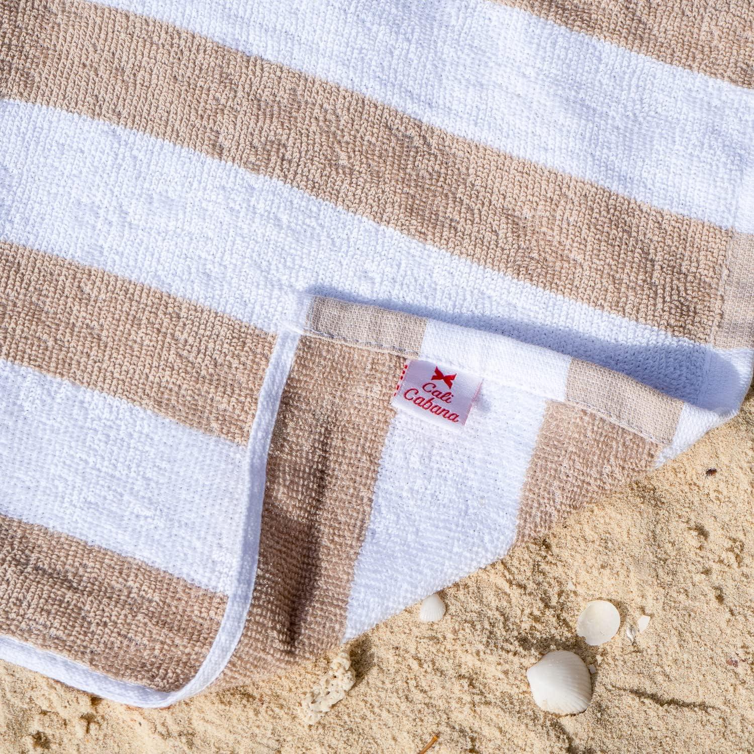 Toallas de Playa Arkwright Cabana Rayas 4 Pzas 100% Algodón 76x152cm