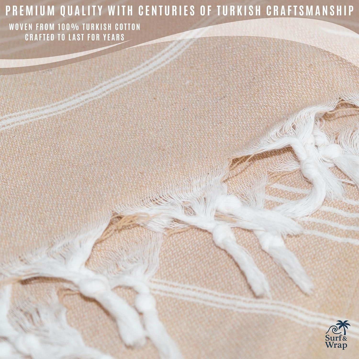 Toalla de Playa Surf & Wrap 100% Algodón Beige 99x178 cm