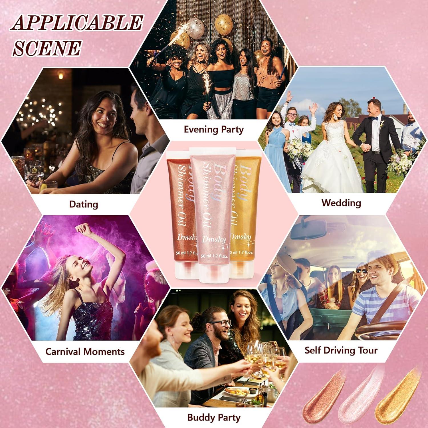 Aceite Corporal Brillante Dmsky 50 ml Hidratante Iluminador