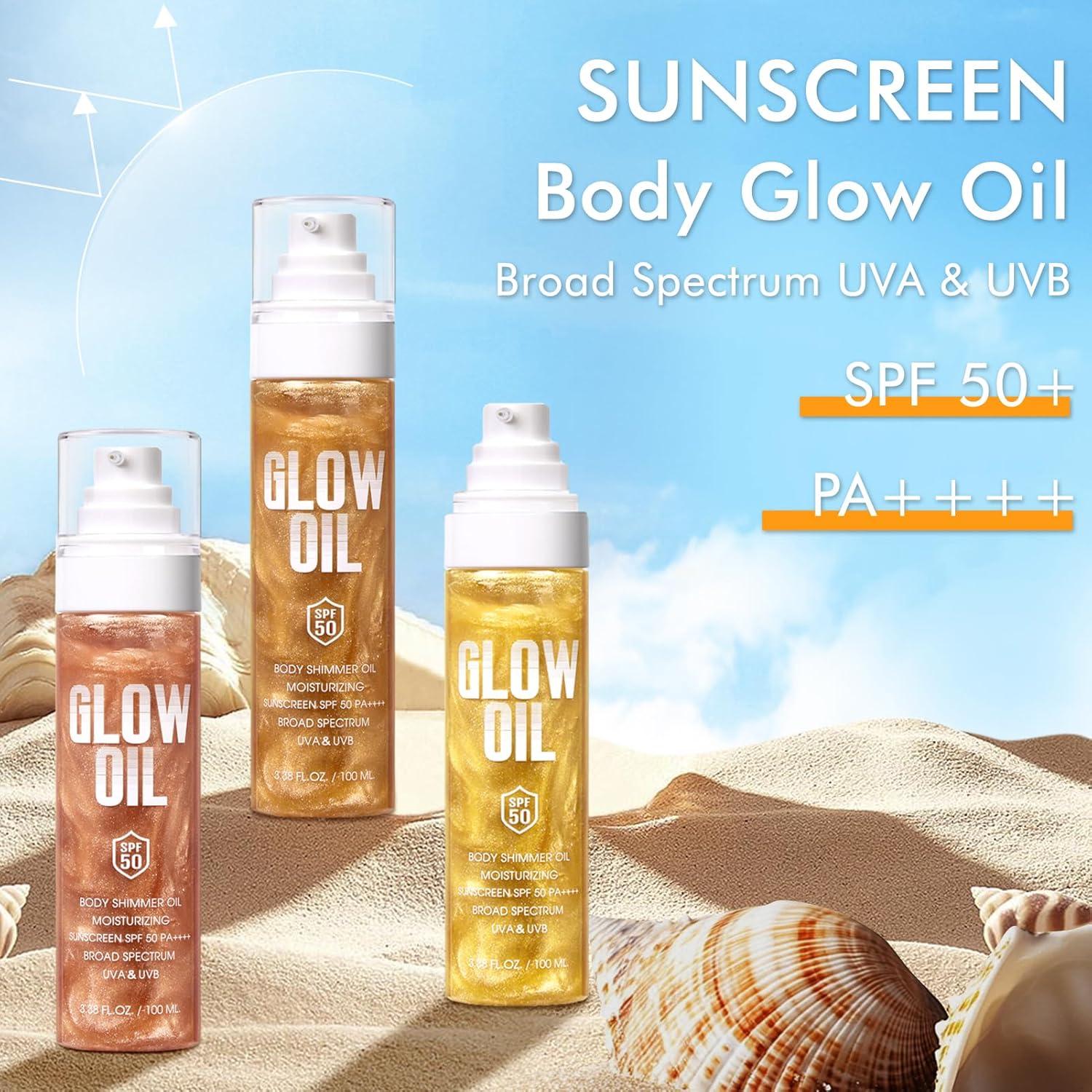 Aceite Brillante Corporal SPF 50 BEFIVECOK 100 ml Ámbar Dorado