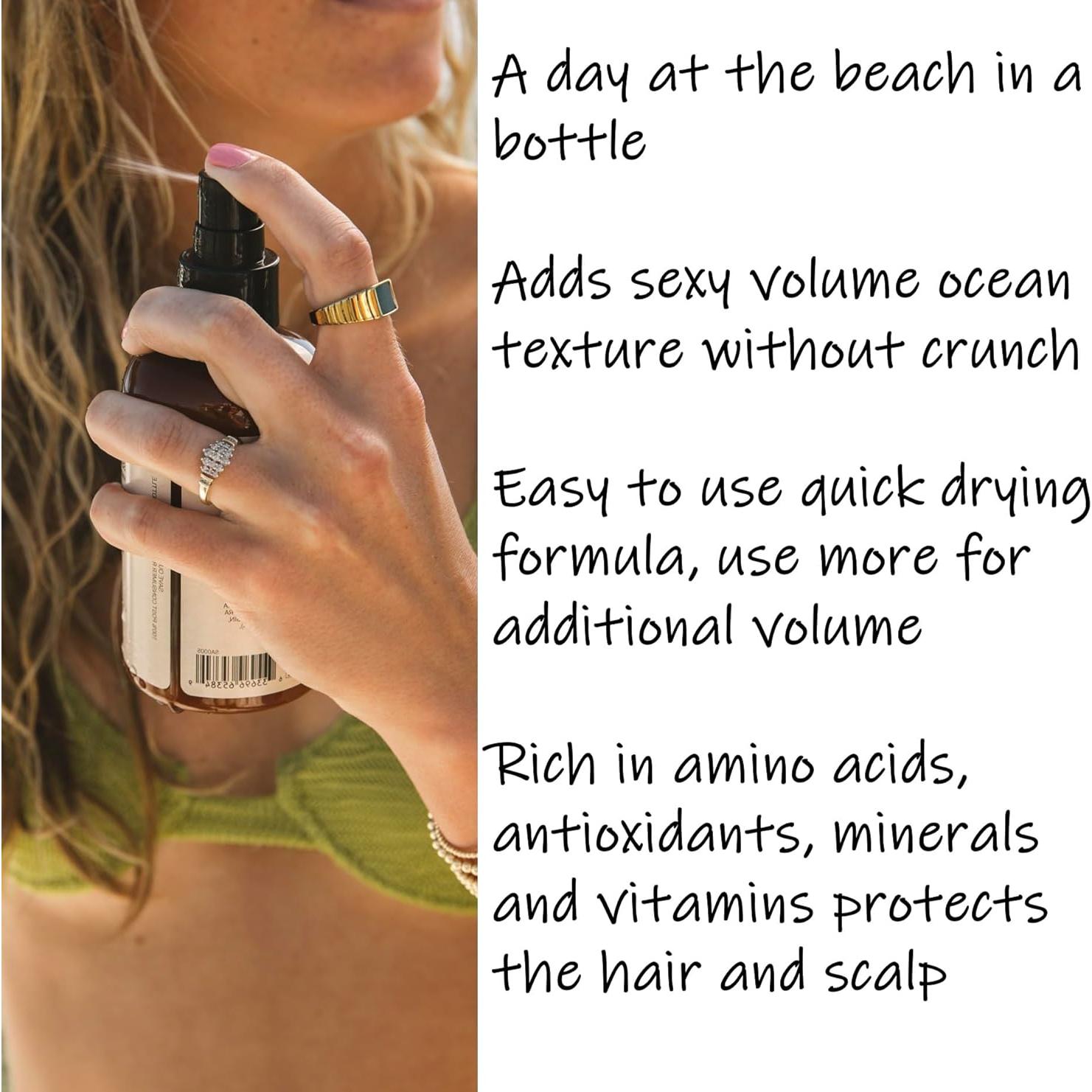 Spray Texturizante de Sal Marina Green Beauty 250ml - Volumen y Protección UV