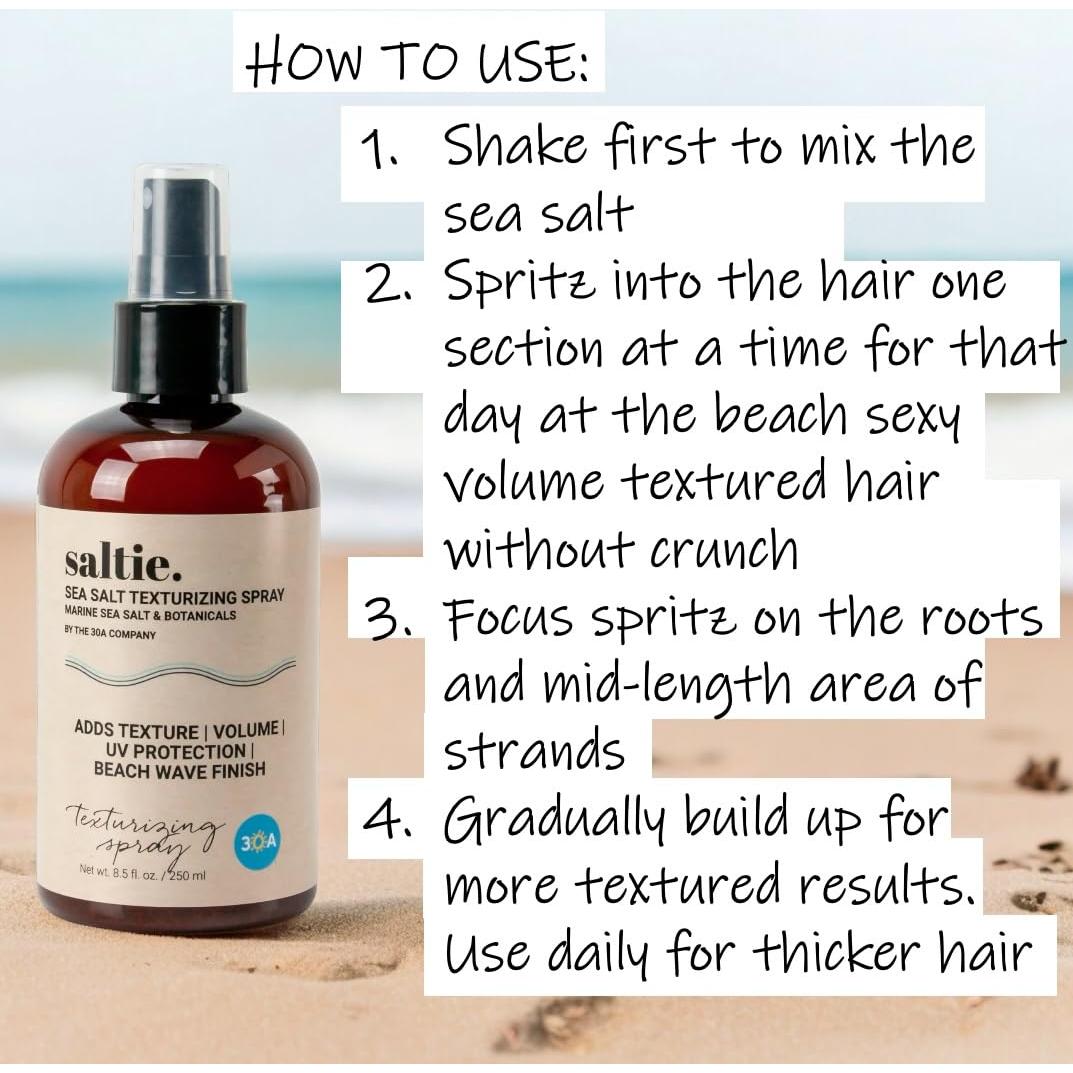 Spray Texturizante de Sal Marina Green Beauty 250ml - Volumen y Protección UV