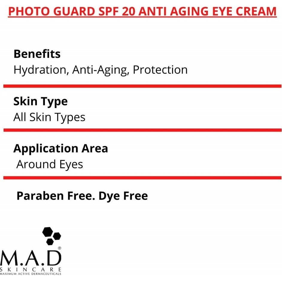 Crema para Ojos Anti Envejecimiento M.A.D Skincare SPF 20 15g