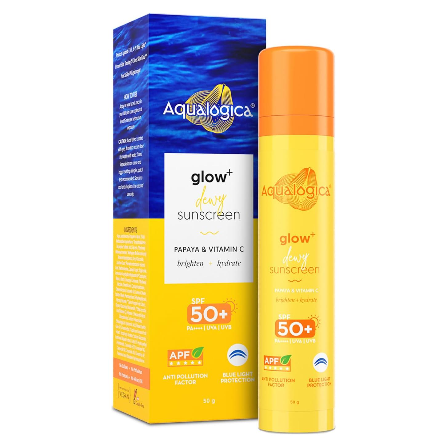Protector Solar Facial Aqualogica Glow+ SPF 50 50g - Hidratante