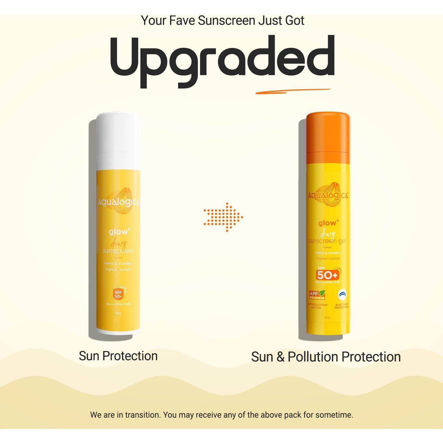 Protector Solar Facial Aqualogica Glow+ SPF 50 50g - Hidratante