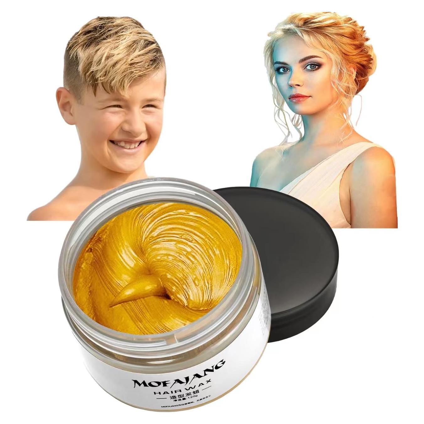 Cera de Color de Cabello Temporal Dorado YHMould 120ml