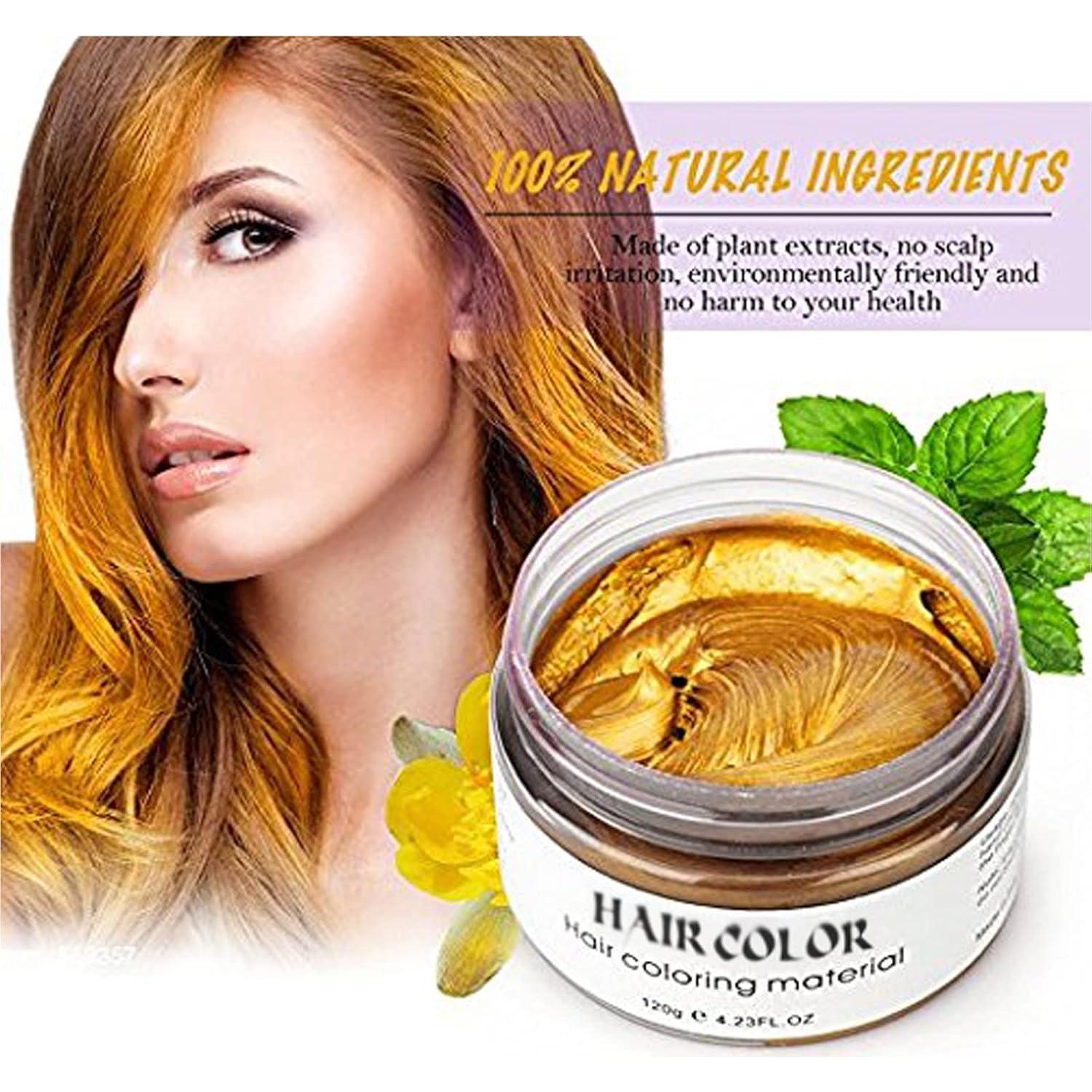 Cera de Color de Cabello Temporal Dorado YHMould 120ml