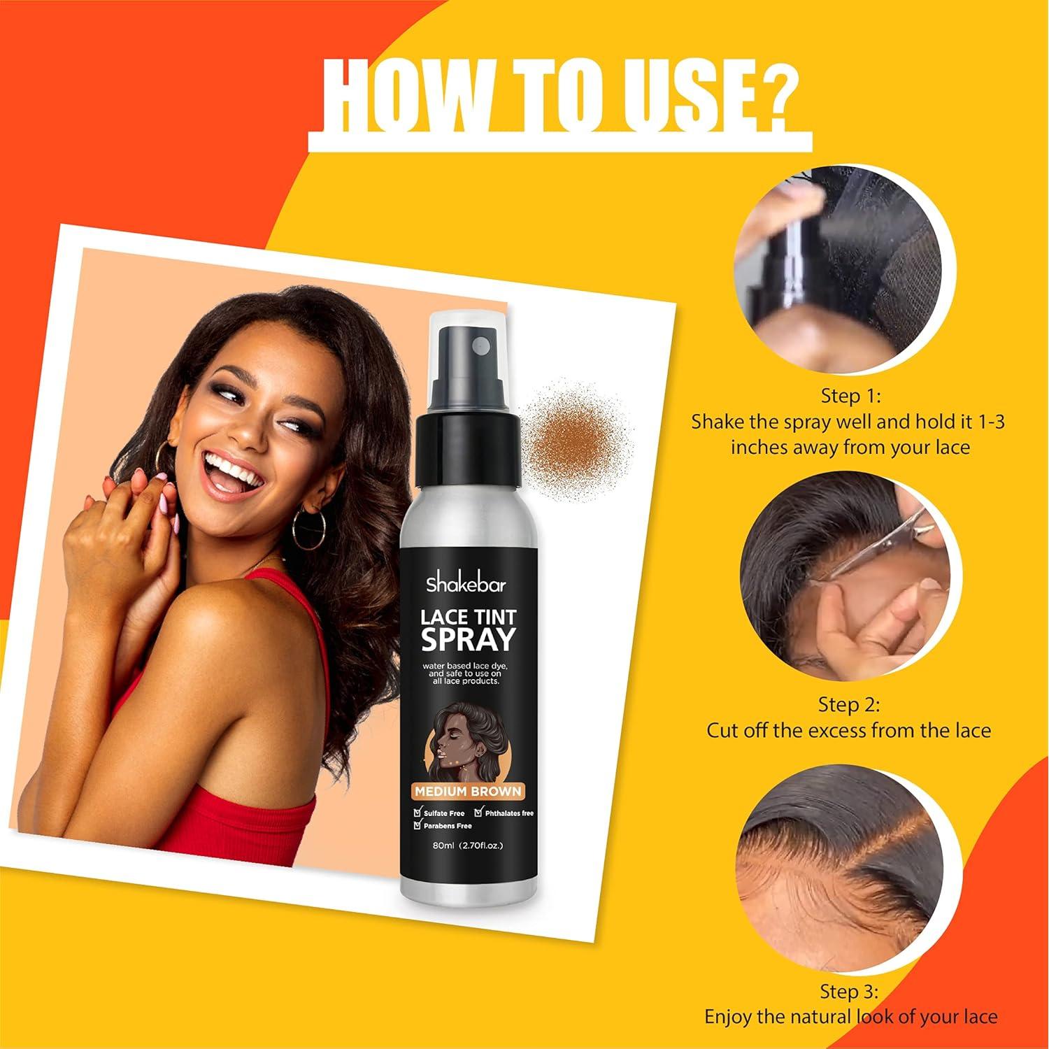 Spray de Tinte para Encajes SHAKEBAR 100g Tono Marrón Medio