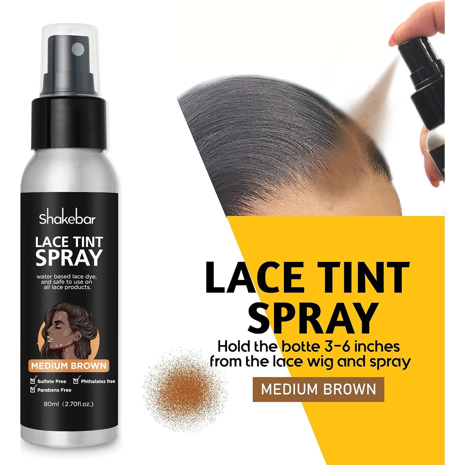 Spray de Tinte para Encajes SHAKEBAR 100g Tono Marrón Medio