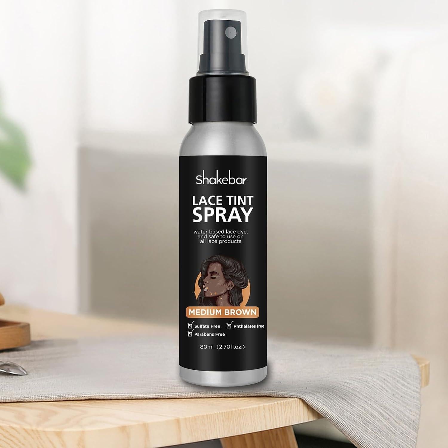Spray de Tinte para Encajes SHAKEBAR 100g Tono Marrón Medio