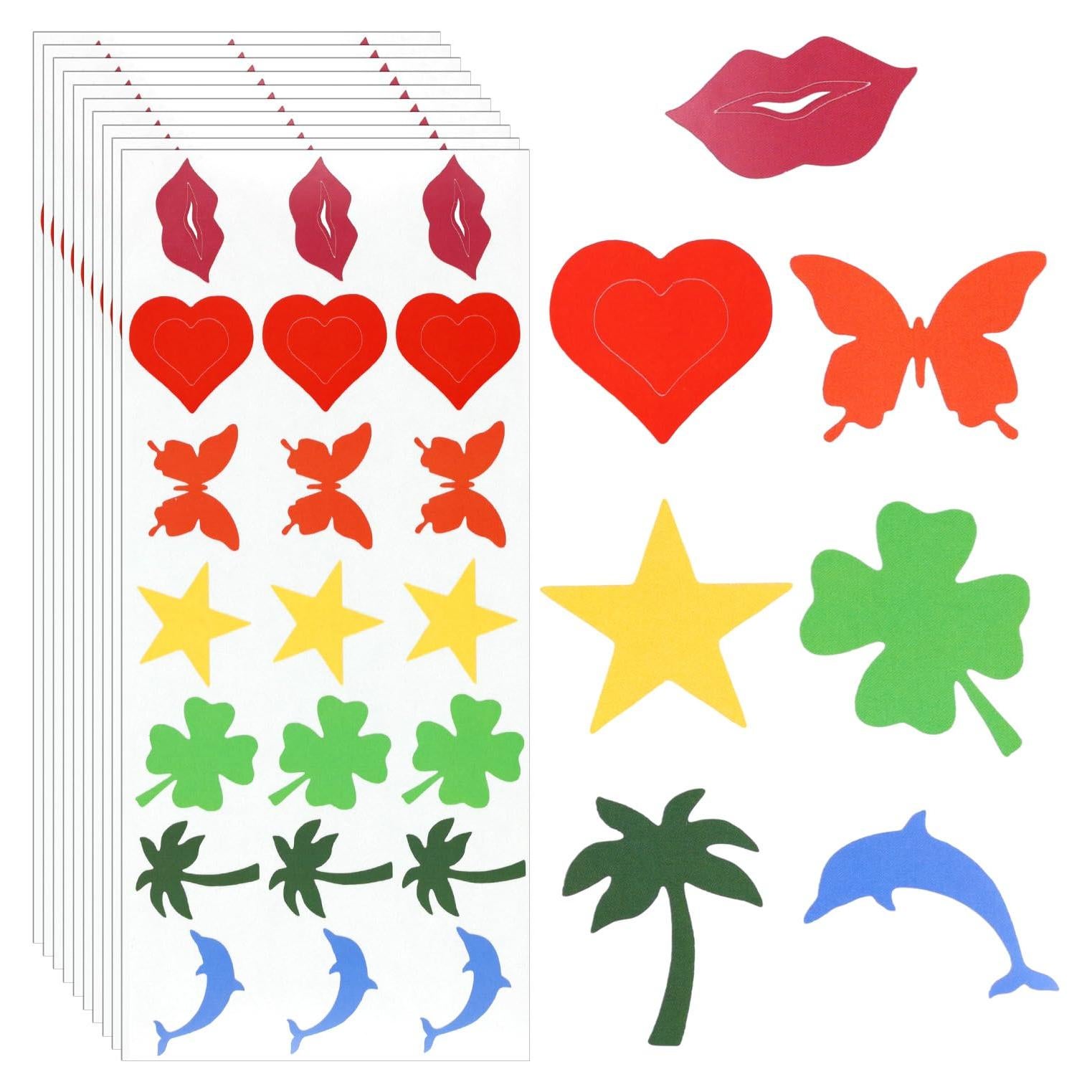 210 Calcomanías Autoadhesivas para Bronceado XIHIRCD Multicolor