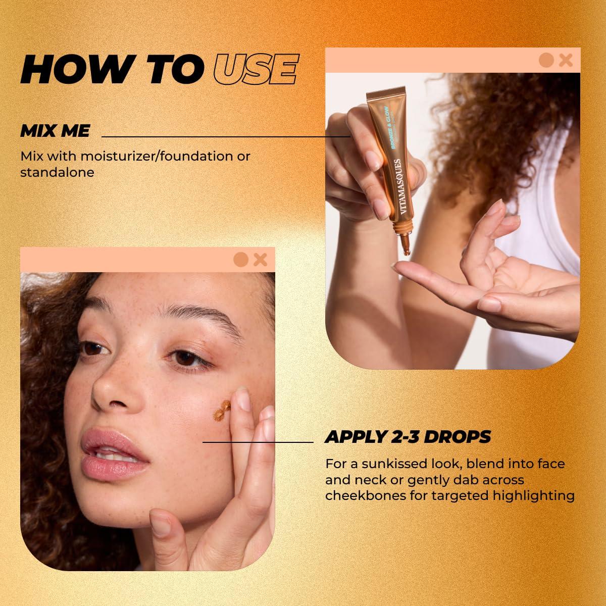 Vitamasques Gotas Bronceadoras para Cara 17.86g - Hidratación y Brillo