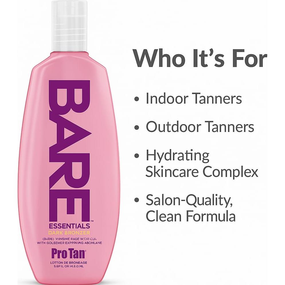 Loción Bronceadora Pro Tan BARE Essentials 250 mL - DHA Vegano