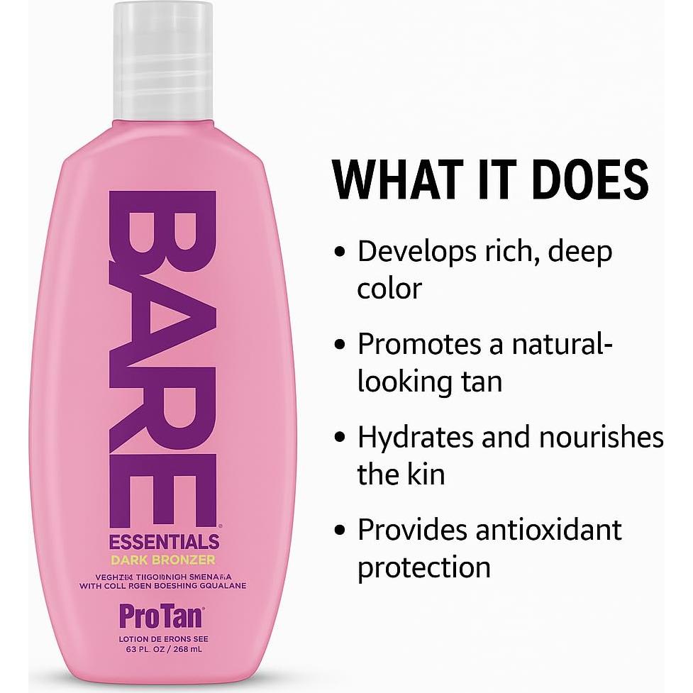 Loción Bronceadora Pro Tan BARE Essentials 250 mL - DHA Vegano
