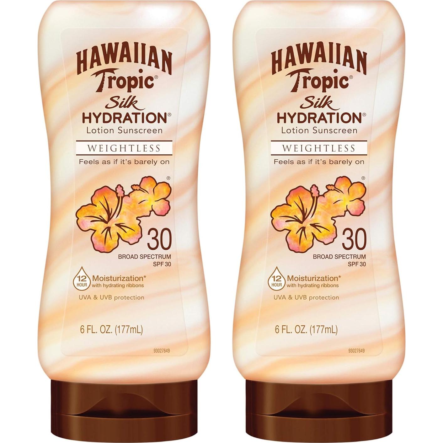 Paquete Doble Lociones Solares Hawaiian Tropic SPF 30 y 50