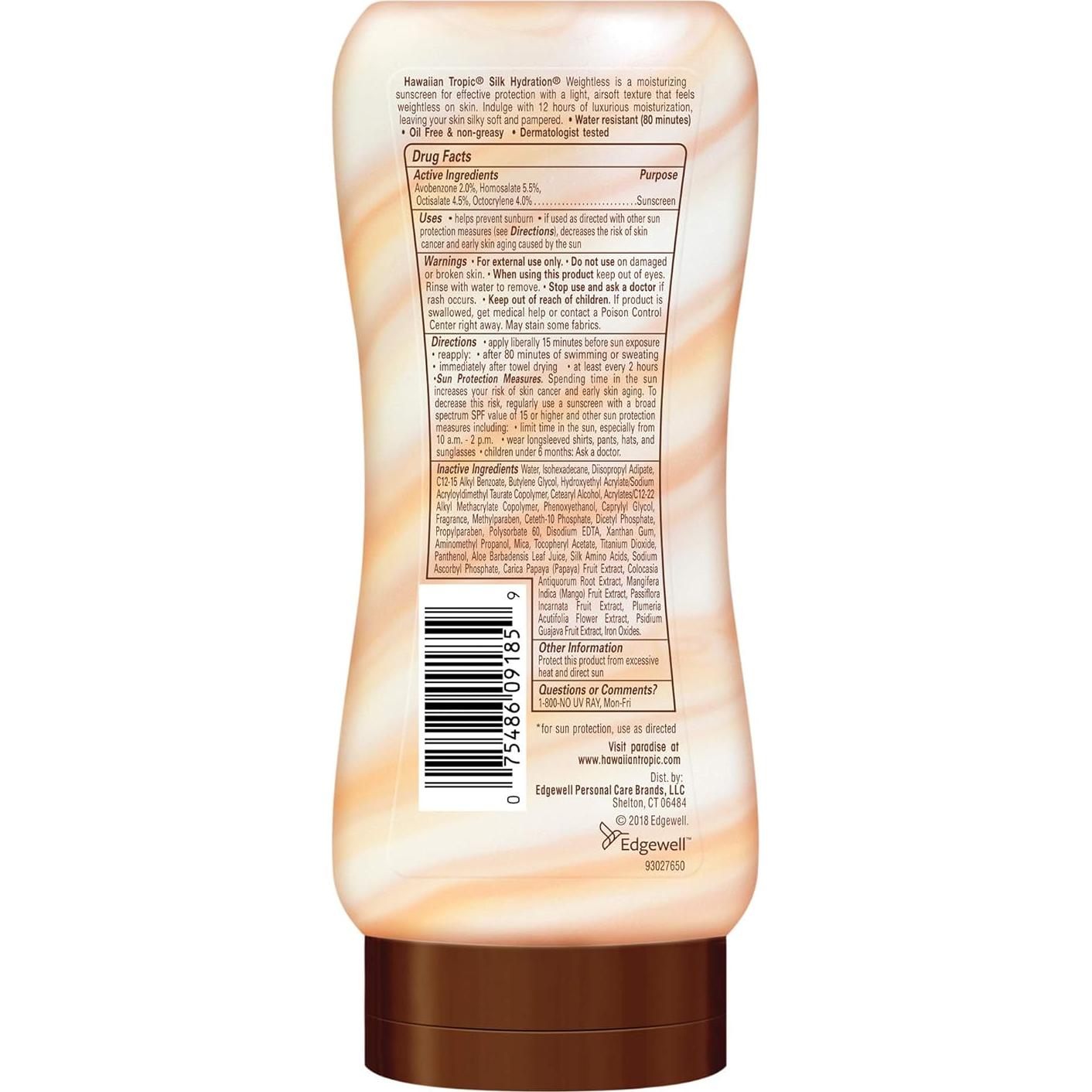 Paquete Doble Lociones Solares Hawaiian Tropic SPF 30 y 50