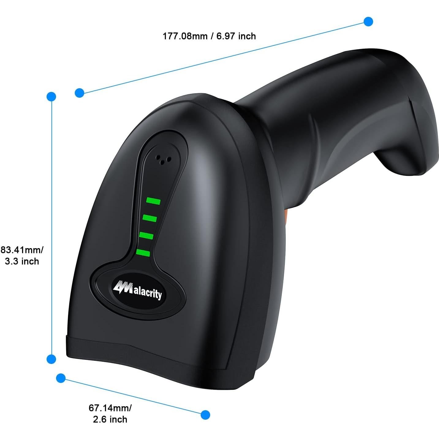 Escáner de Código de Barras Inalámbrico Bluetooth Ganao 100m
