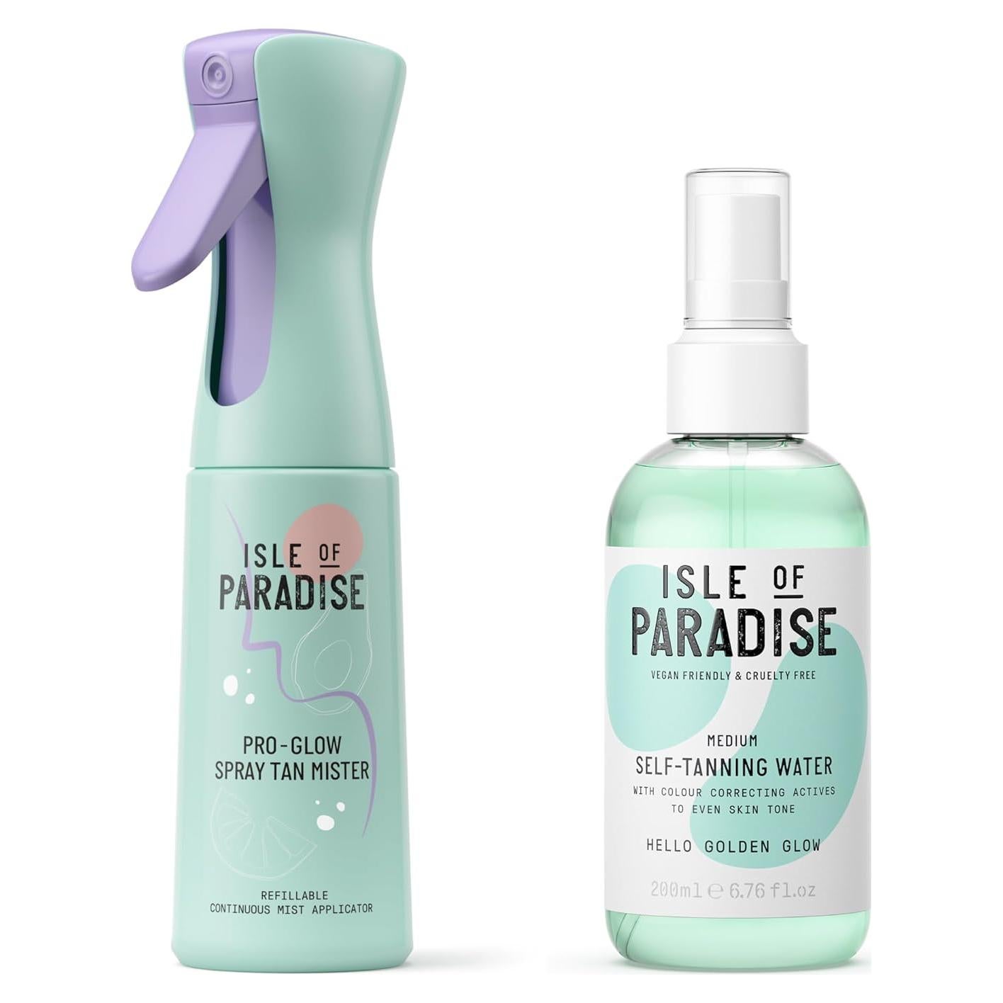 Isla del Paraíso Bronceador Autoadhesivo Media + Spray Pro Glow