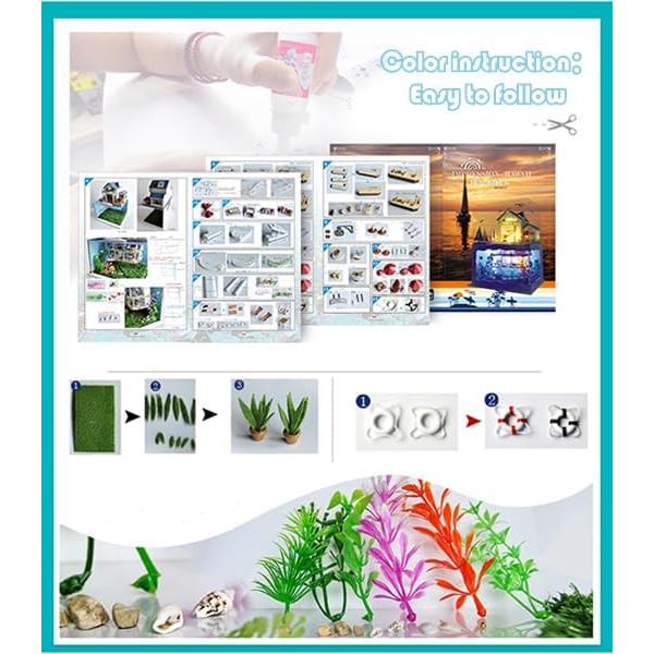 Kit Casa Miniatura RHZN Modelo TC4 Estilo Hawái DIY