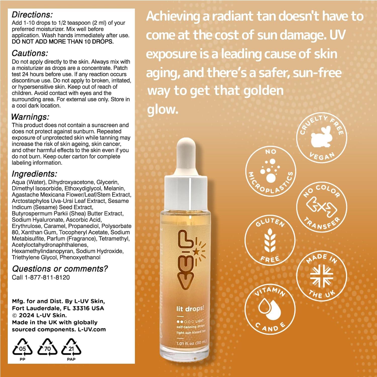 Gotas de Bronceado L-UV con Vitamina C y E - 28g