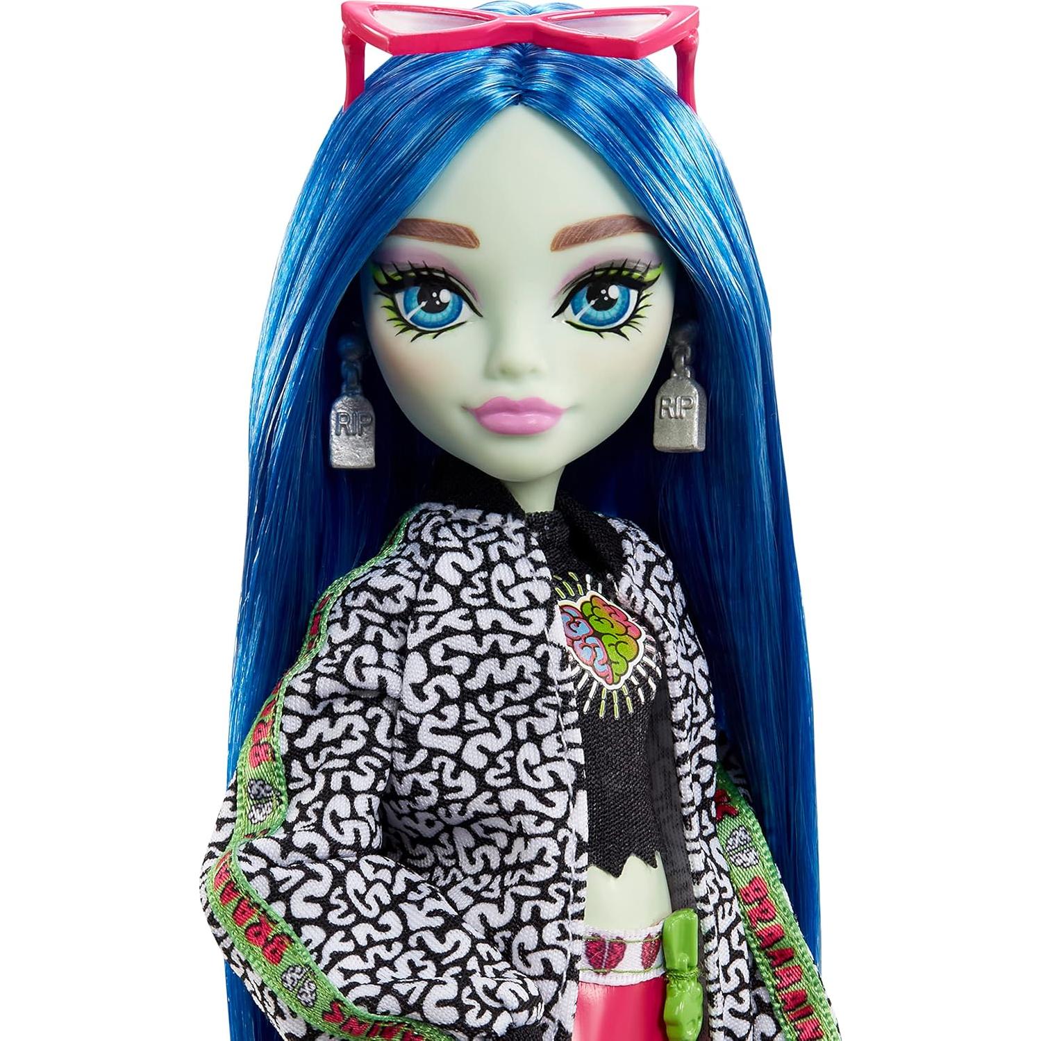 Muñeca Posable Ghoulia Yelps Monster High 26 cm con Mascota