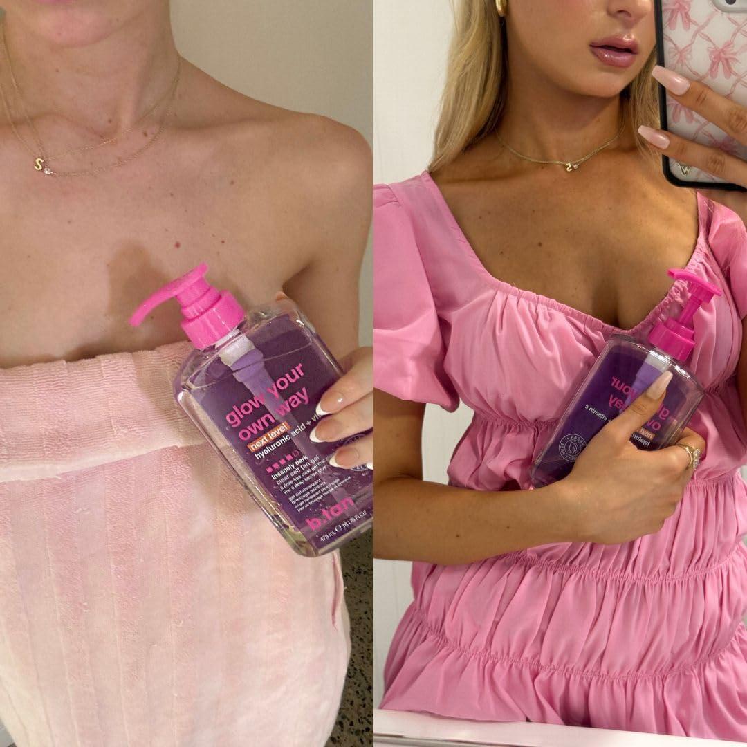 Gel Autobronceador Claro Insanamente Oscuro B.Tan 473 ml con Mitón