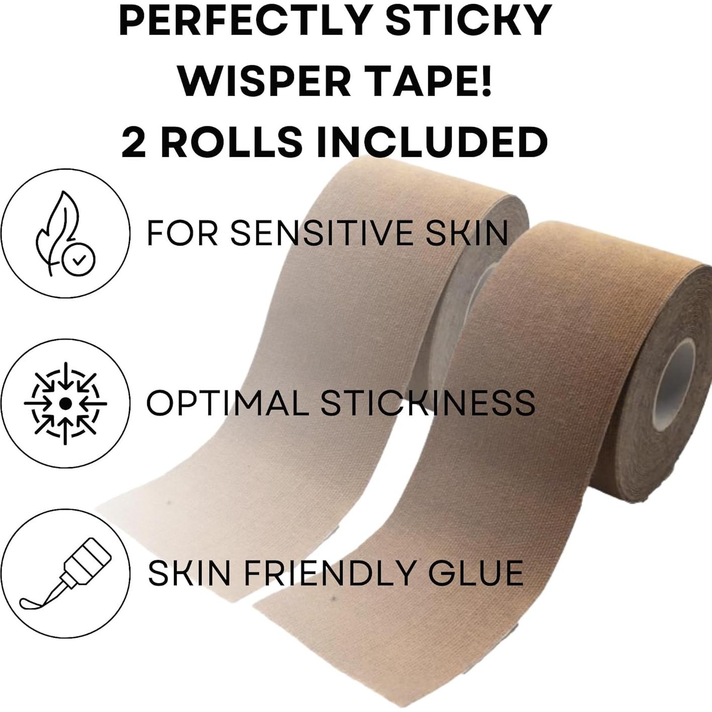 Cinta para Cubrir Tatuajes Wisper Color Bronce 7.5 cm x 9 m