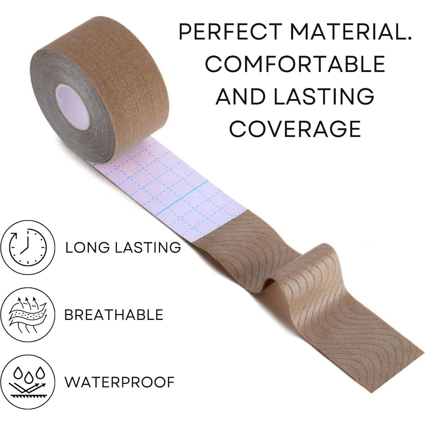 Cinta para Cubrir Tatuajes Wisper Color Bronce 7.5 cm x 9 m