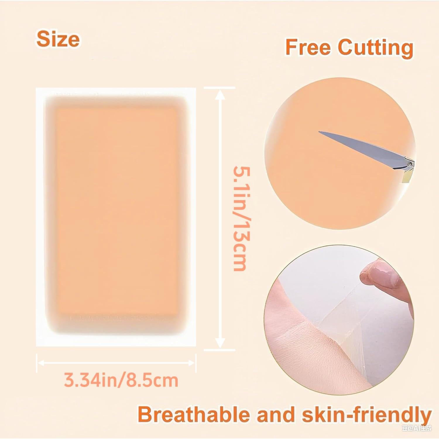 Parche Cubridor de Tatuajes Zhenlang 15 Pcs Piel Oscura 11.94x7.49cm