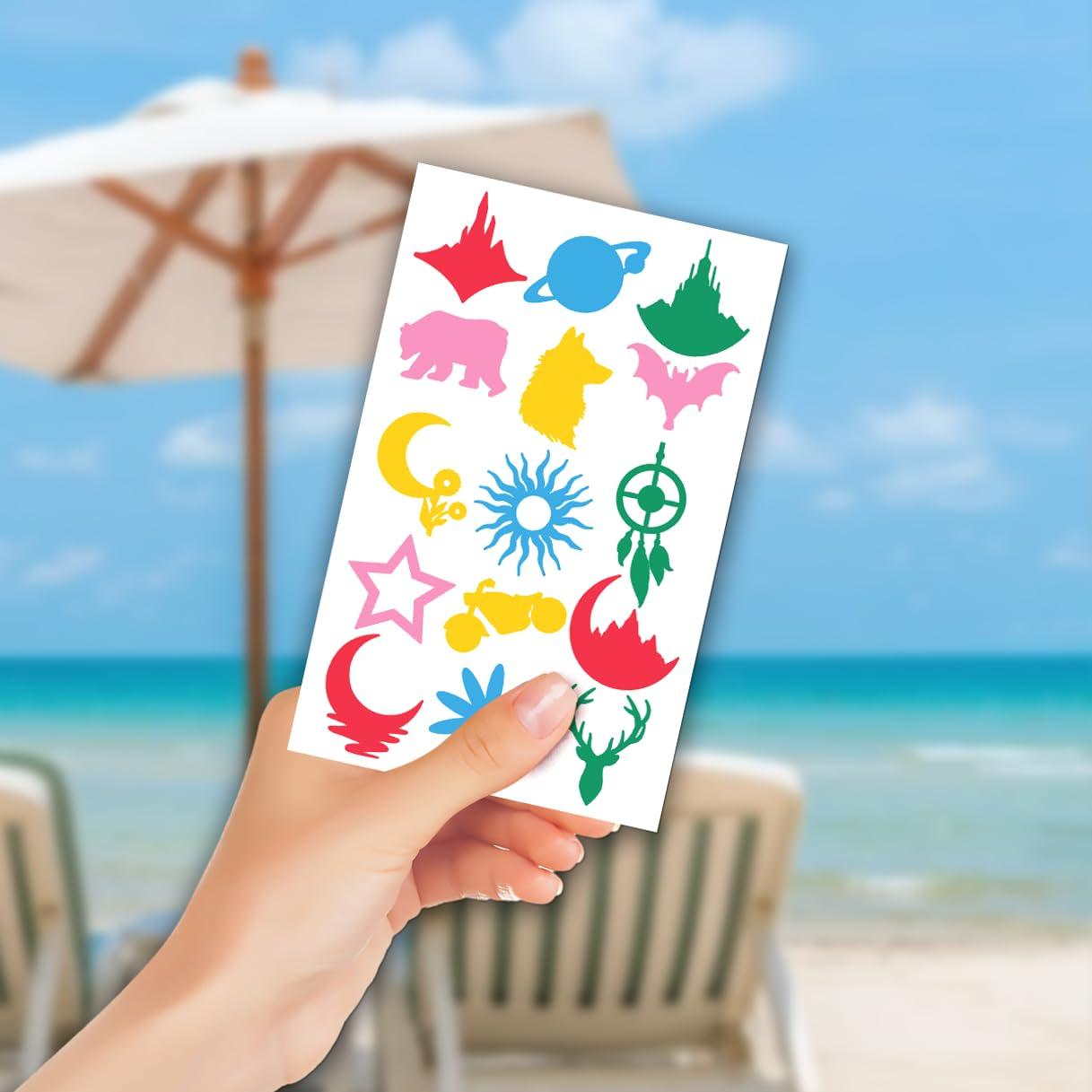 75 Stickers de Bronceado RABOWA - Vinilo Tatuaje Diverso