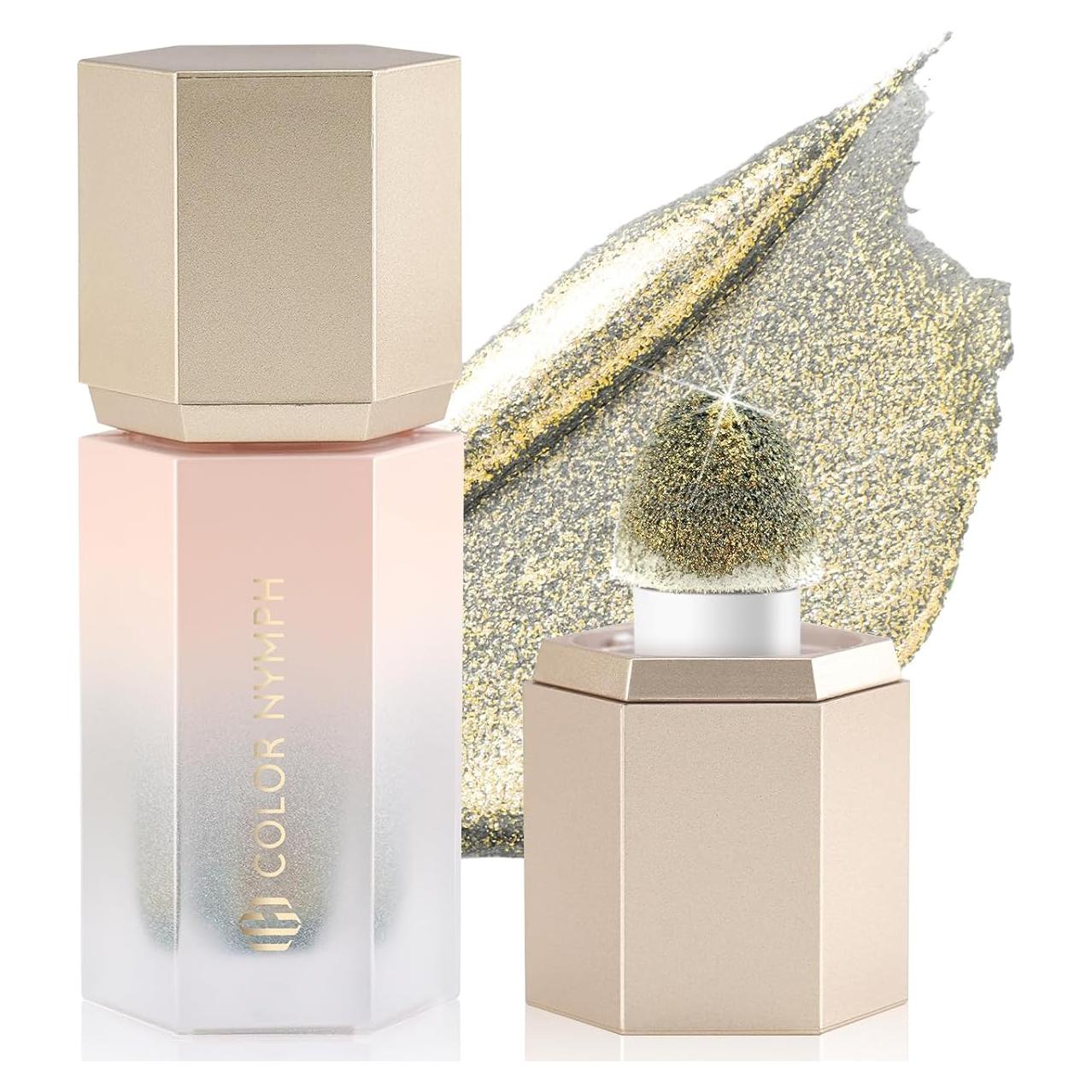 Iluminador Líquido Gel Color Nymph 04# Oro para Cara y Cuerpo