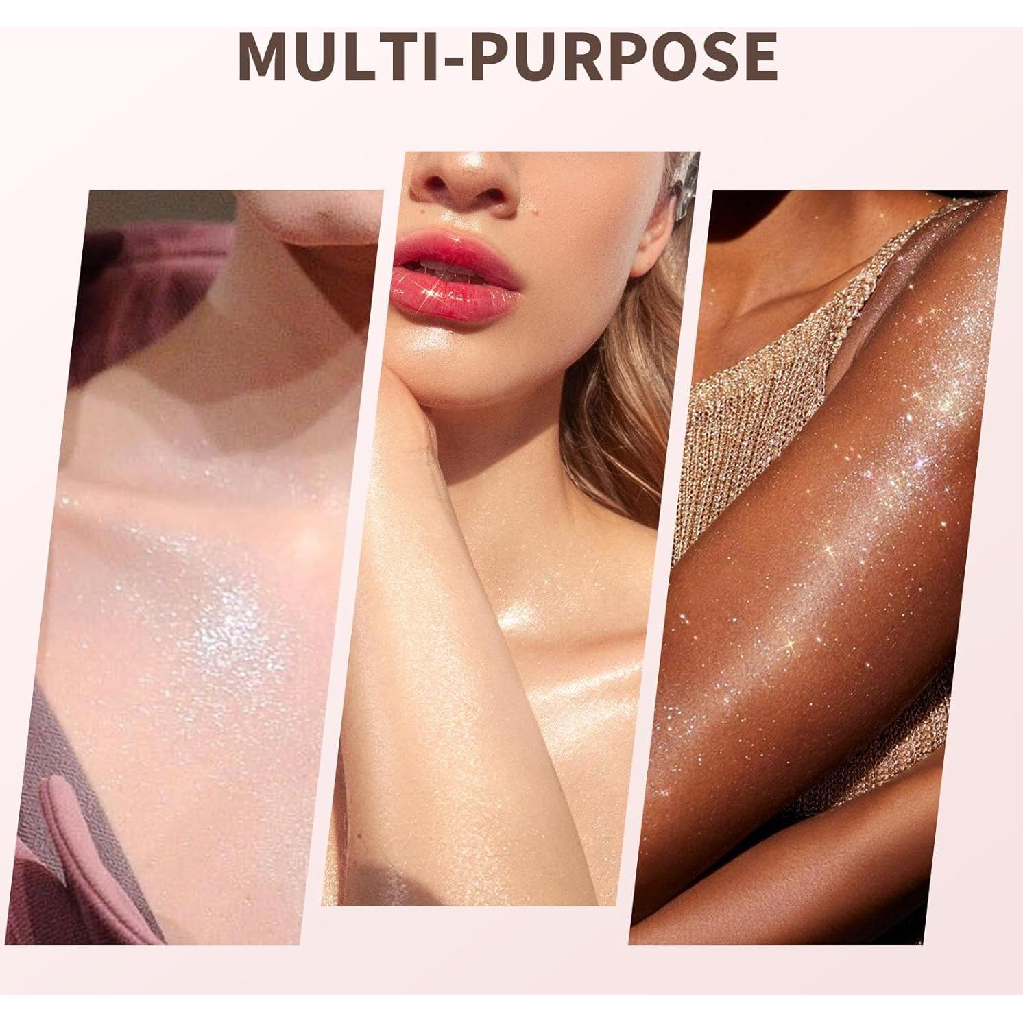 Iluminador Líquido Gel Color Nymph 04# Oro para Cara y Cuerpo