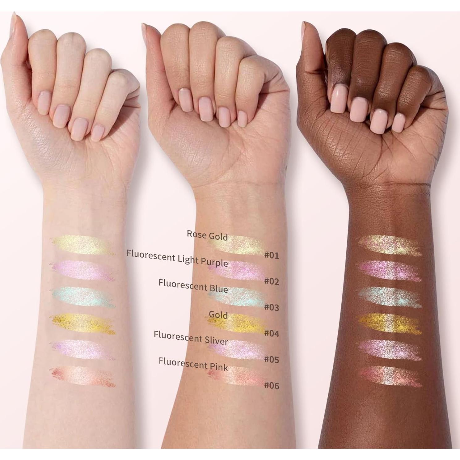 Iluminador Líquido Gel Color Nymph 04# Oro para Cara y Cuerpo