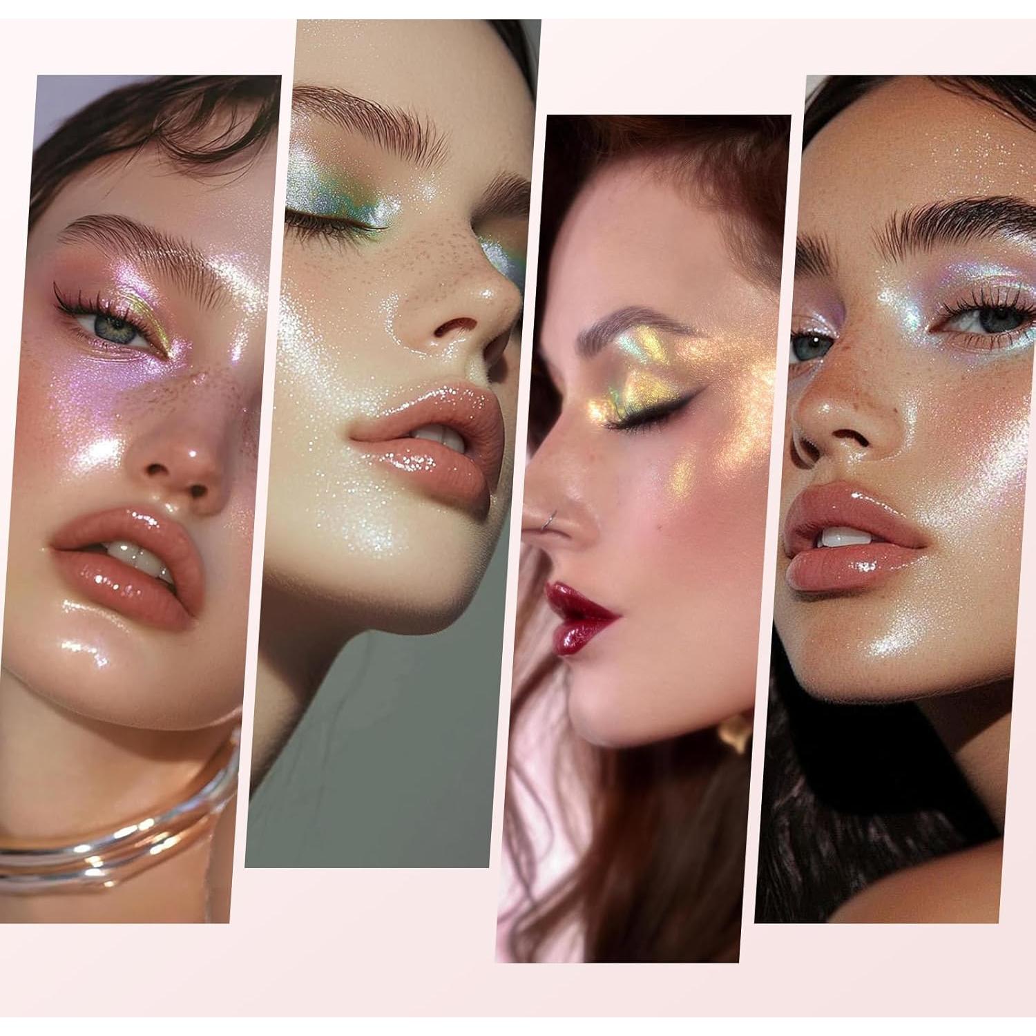 Iluminador Líquido Gel Color Nymph 04# Oro para Cara y Cuerpo