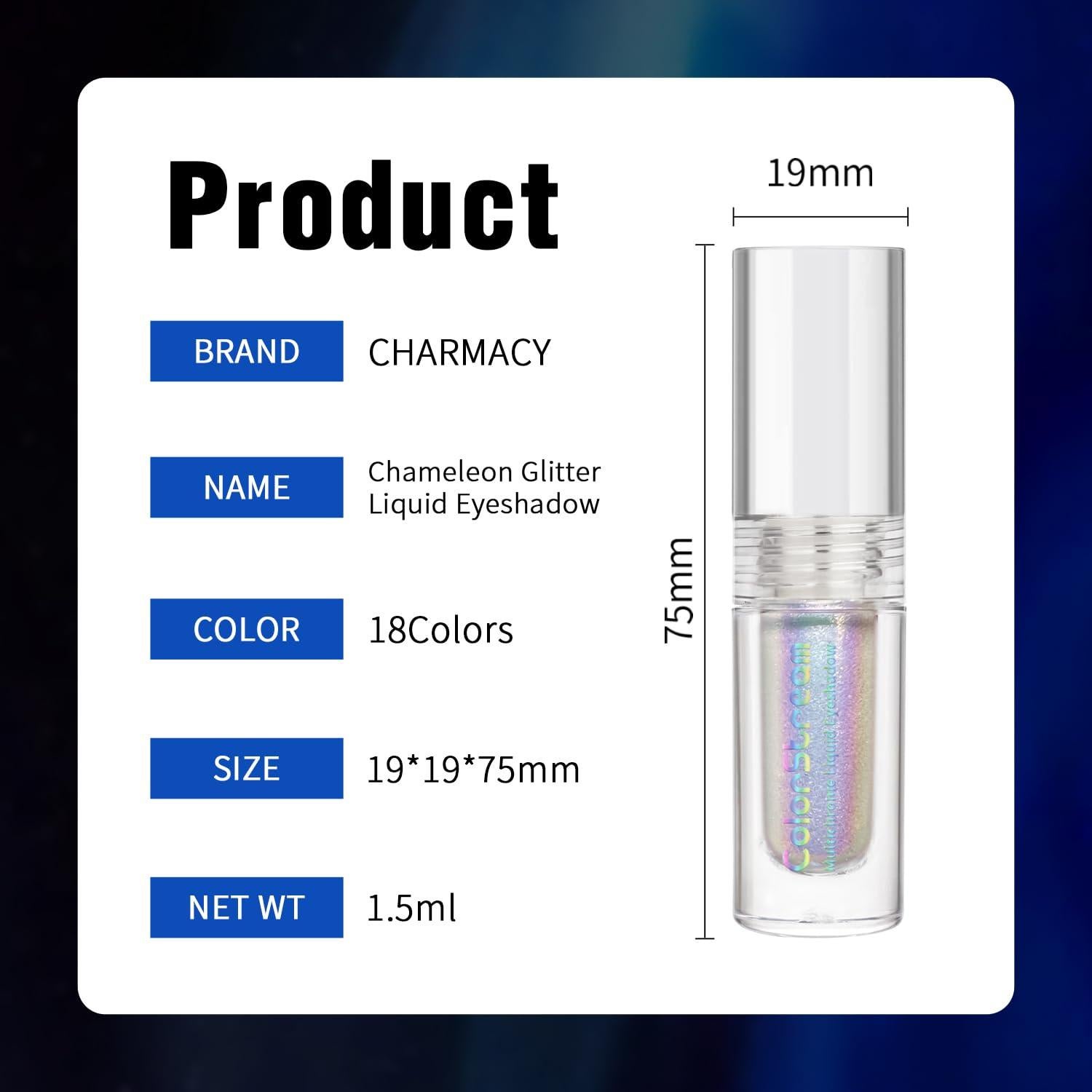 Sombra de Ojos Líquida Multicromo Charmacy #08 - Vegana