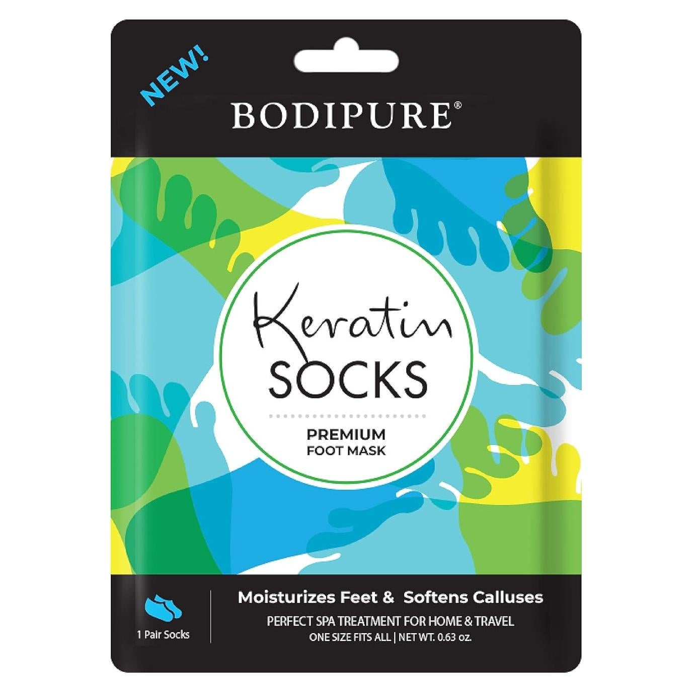 Mascarilla Hidratante para Pies Bodipure Queratina 1 Par