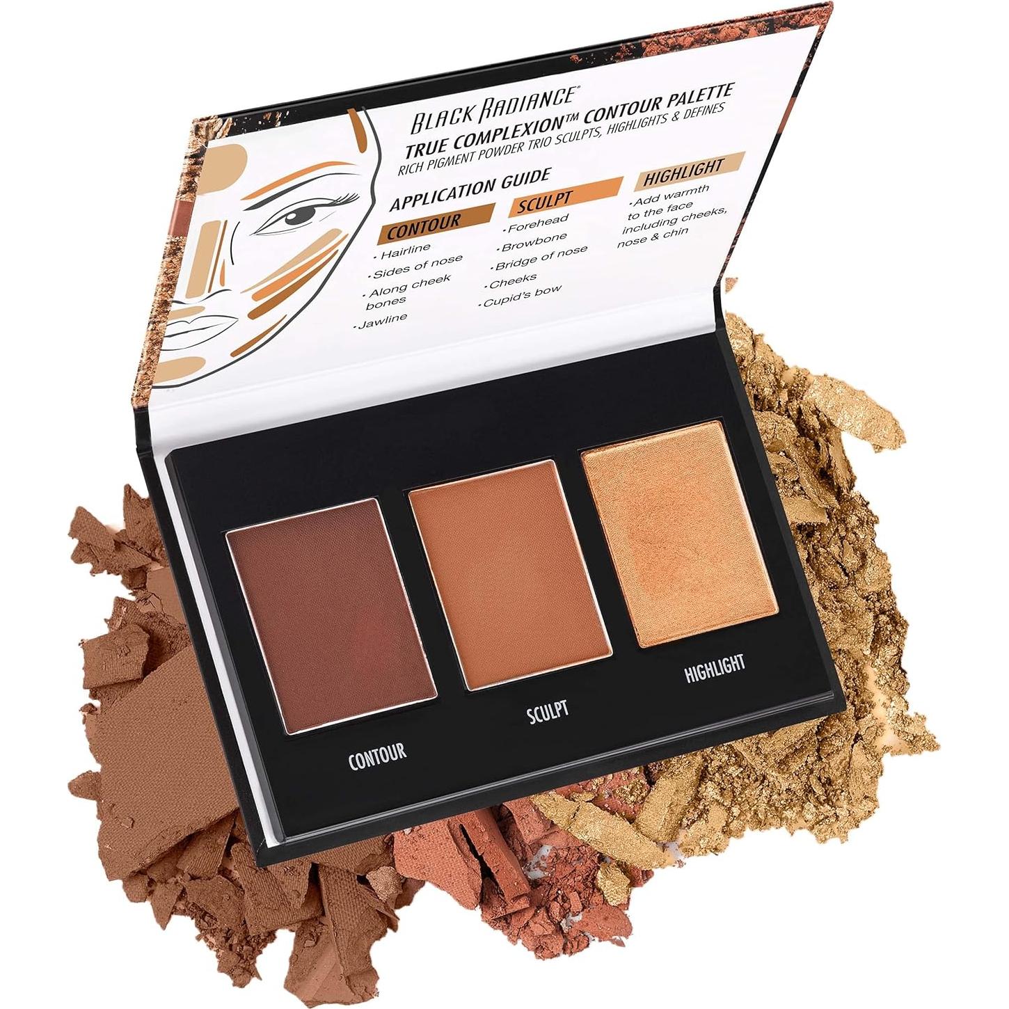 Paleta de Contorno Black Radiance 10.8g y Brillo Labios NYX Madeleine