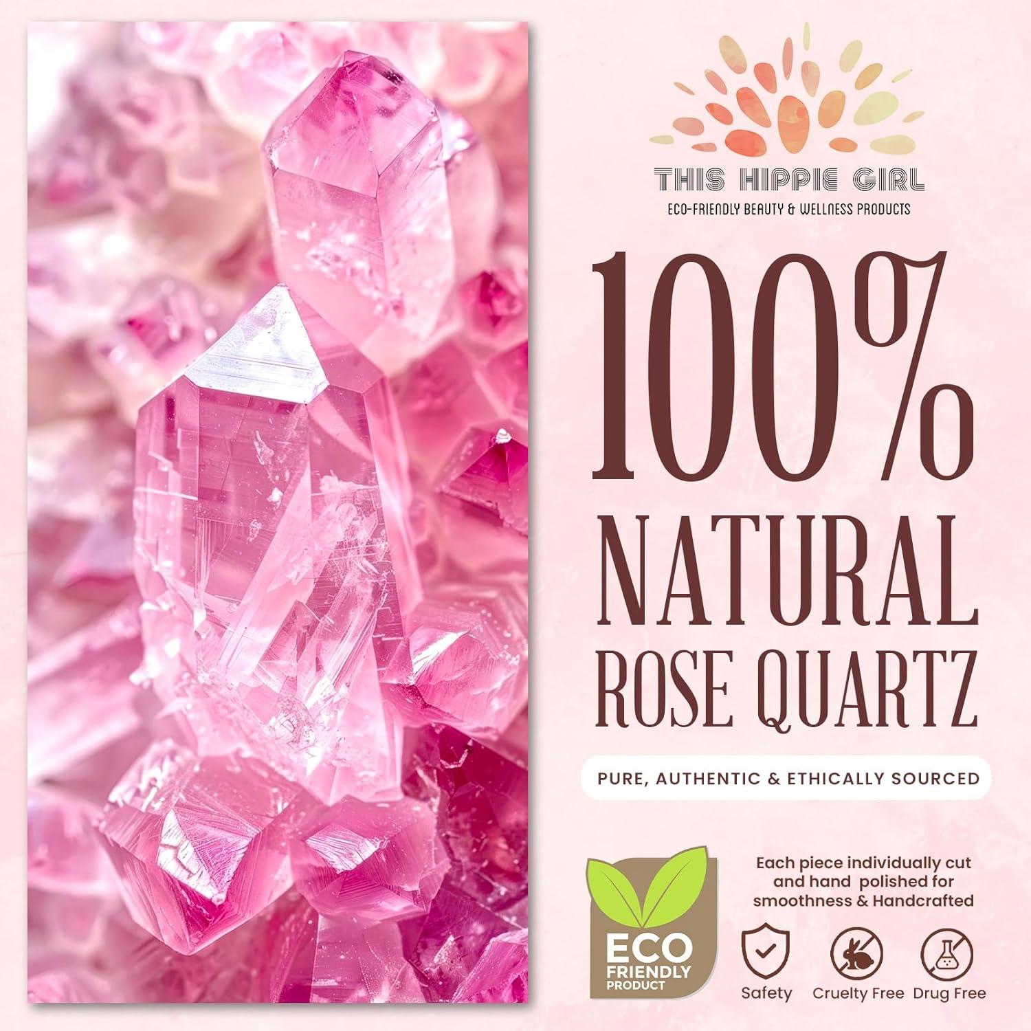 Rodillo Facial Gua Sha Glow Esta Chica Hippie Cuarzo Rosa