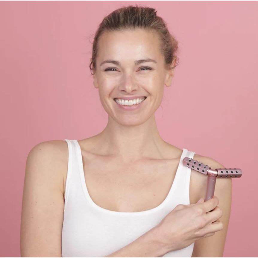 Rodillo de Masaje Facial YOUTHLUX de Germanio Oro Rosa 17.8cm