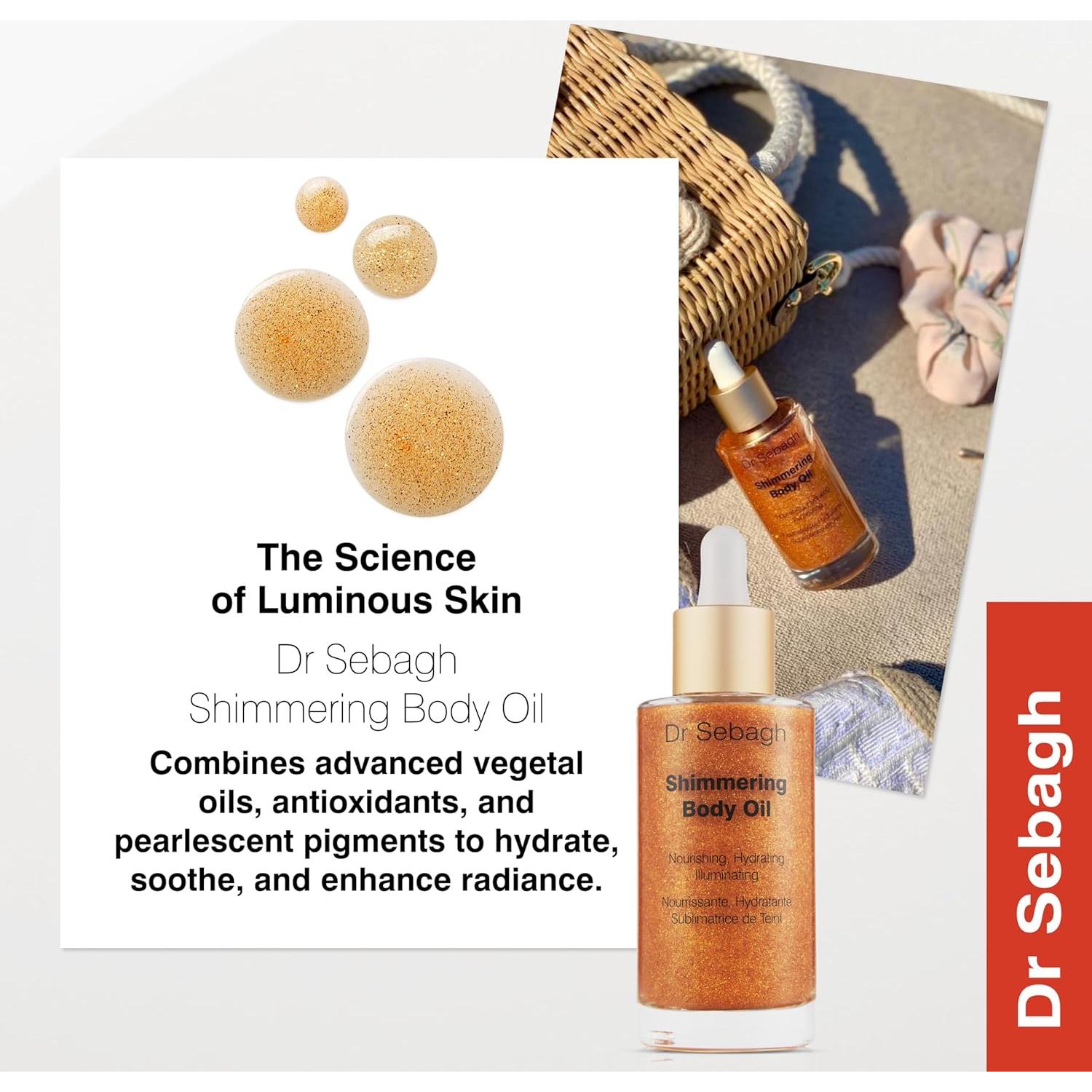 Aceite Corporal Brillante Dr Sebagh 50 ml - Hidratante Seco con Vitamina E