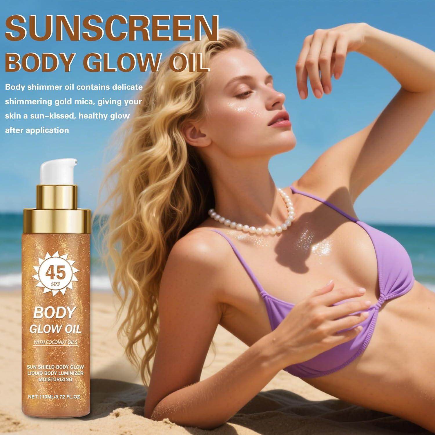 Aceite Brillante para el Cuerpo AOAZXBB SPF 45 109.8 ml