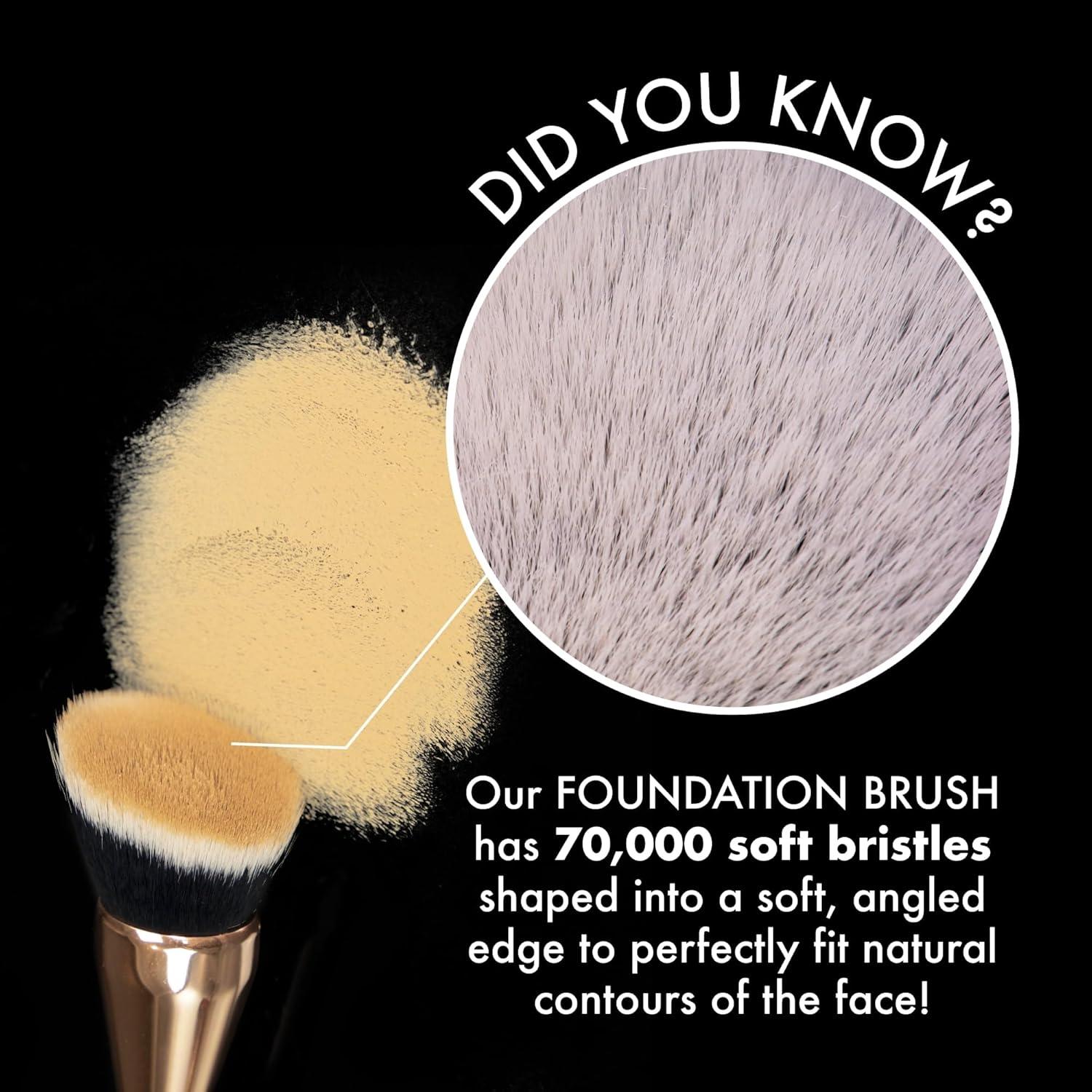 Pincel Kabuki Angulado YENSA para Base de Maquillaje 16.5 cm