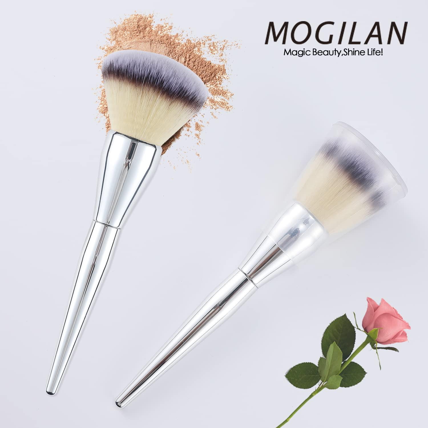 Brocha de Polvo Grande MOGILAN Kabuki Suave 19.7cm