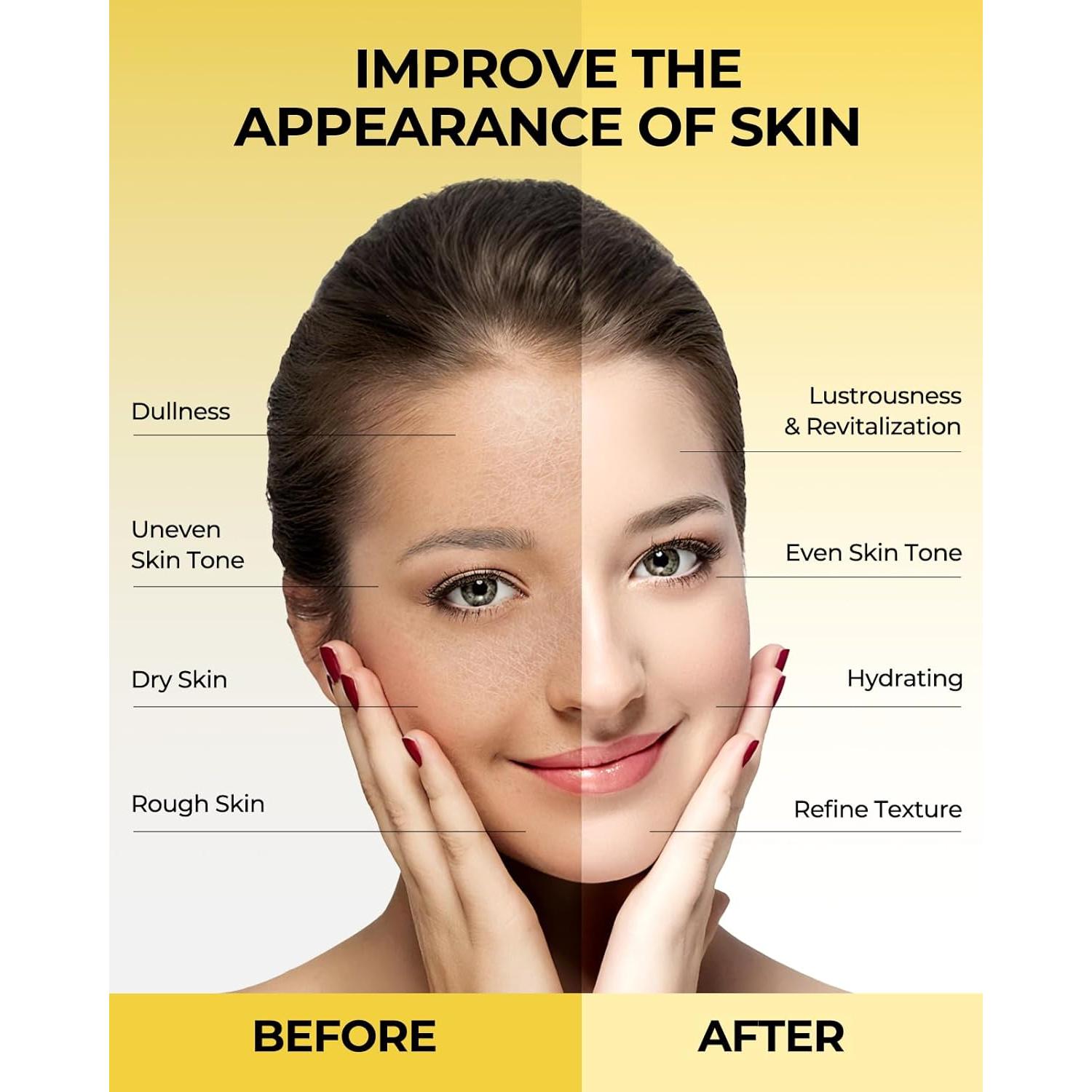 Mascarillas Faciales Hidratantes Wokatta 6 Pcs - Cúrcuma y Ácido Kójico