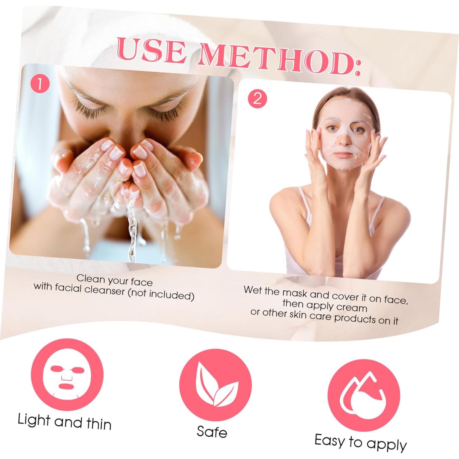 Mascarillas Faciales de Algodón FRCOLOR 100 Pcs 16x8 cm