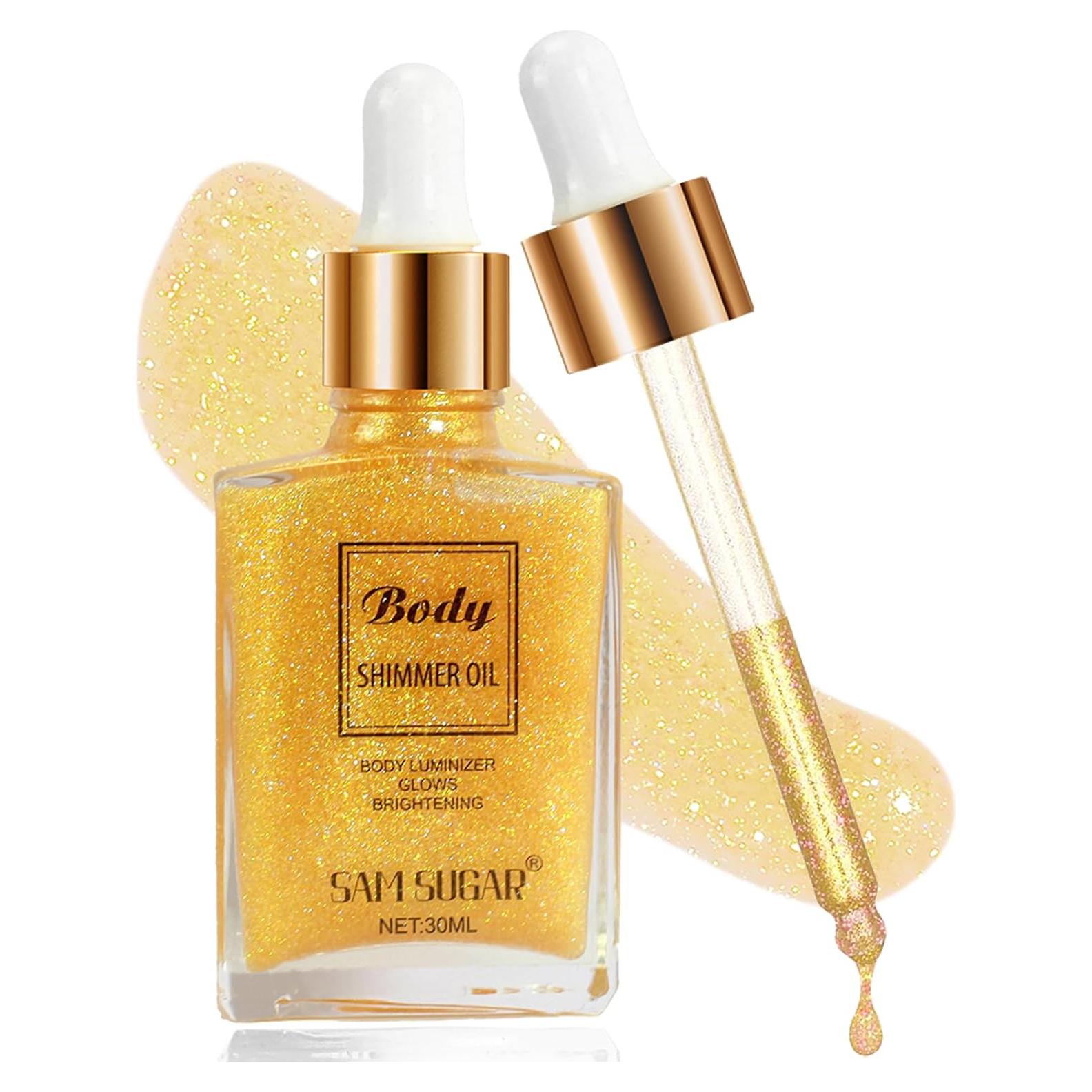 Aceite Brillante Corporal MEICOLY 104.87ml Amarillo Dorado