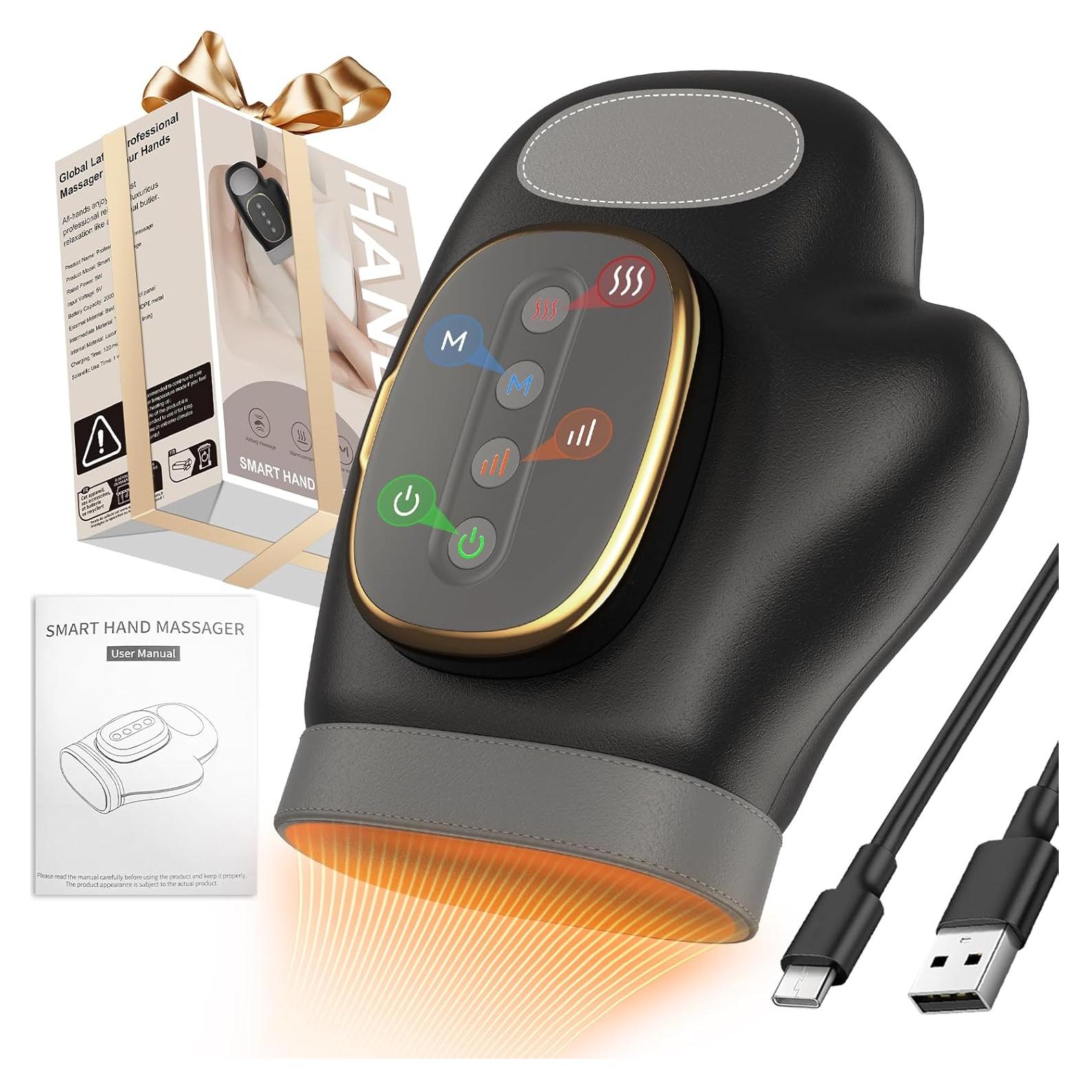 Masajeador de Mano YNSZAS con Calor y Compresión 10x7.6cm