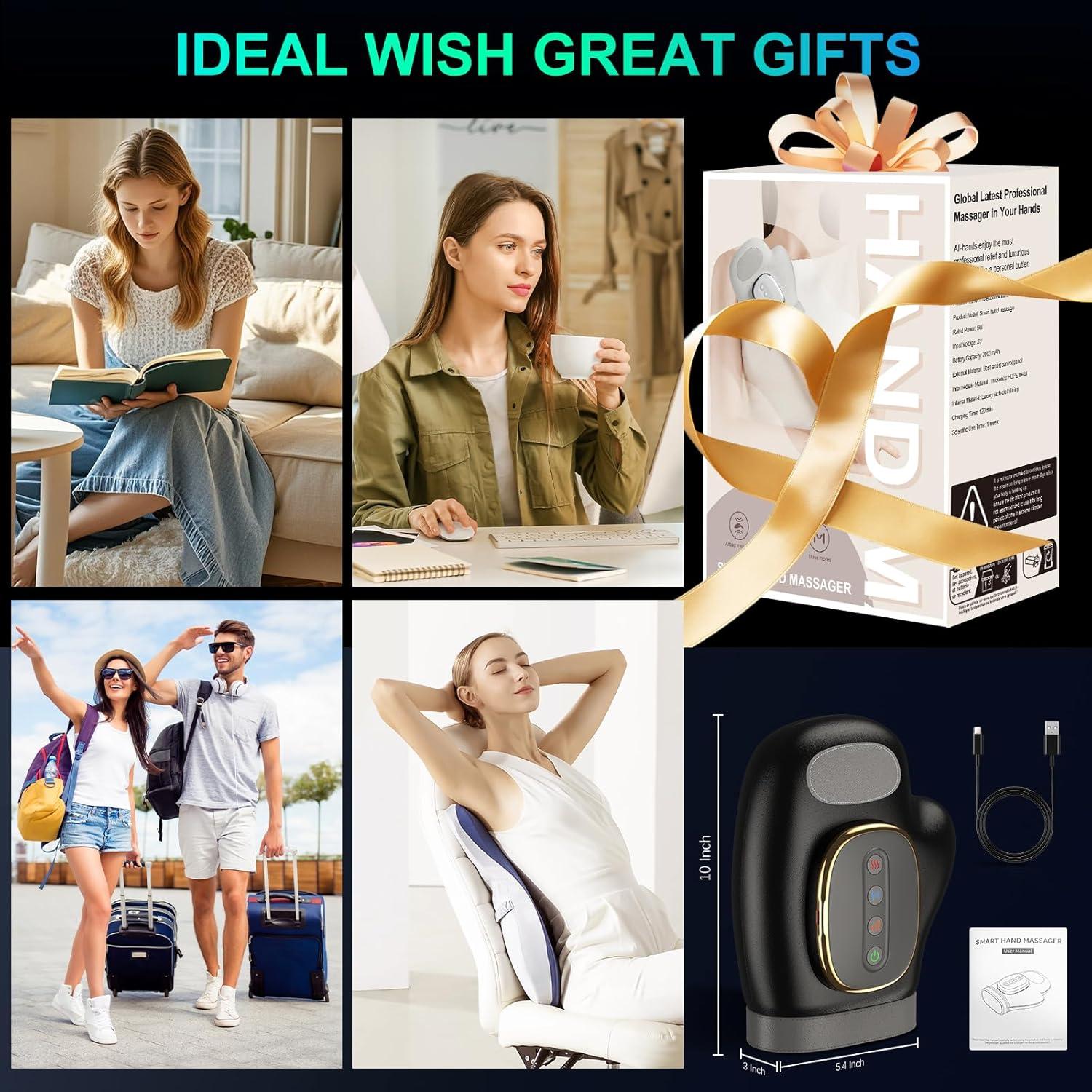 Masajeador de Mano YNSZAS con Calor y Compresión 10x7.6cm