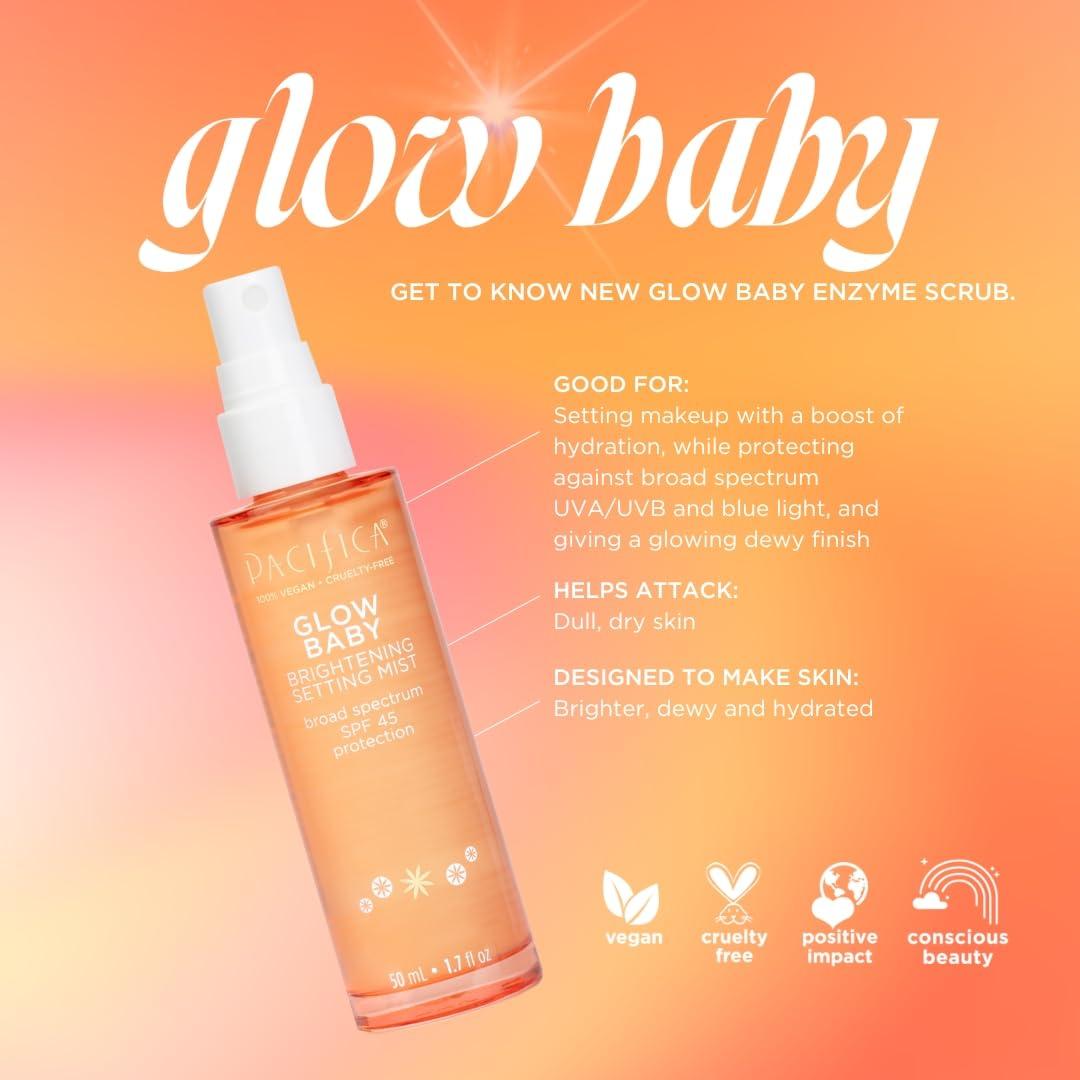 Conjunto Pacifica Glow Baby: Bruma Fijadora y Primer SPF 45
